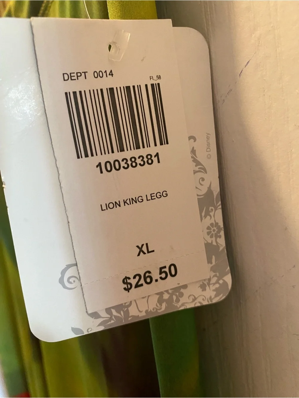 Disney Lion King Green and Red Kids Leggings